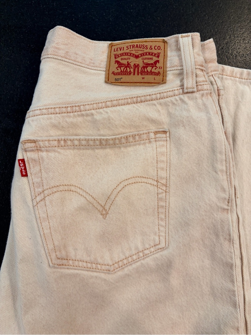 Levi's Women’s 501® Straight Fit Jeans in Light Beige